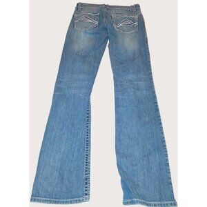 Cruel Womens Blue Denim Low Rise Bootcut Jeans